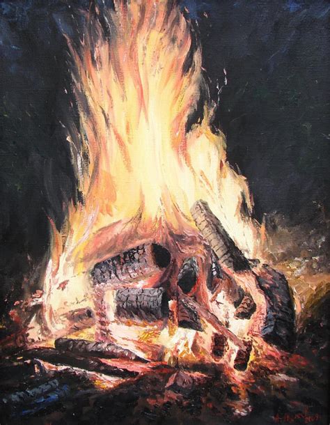 depths of the painting bonfire